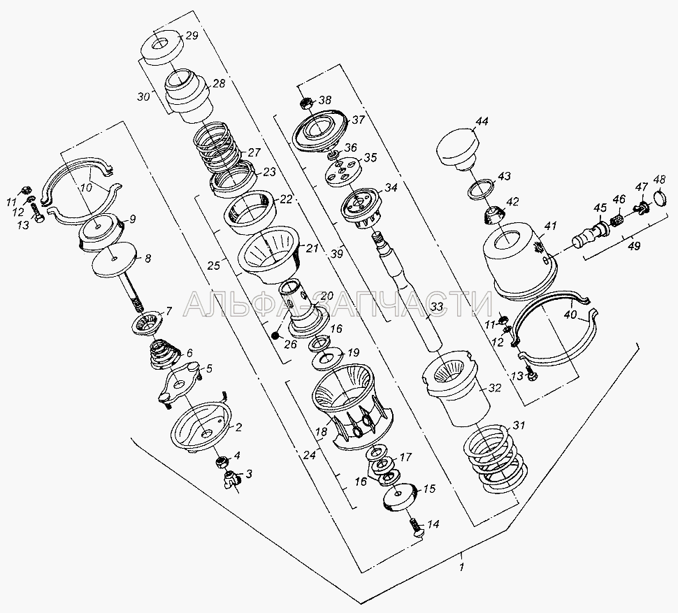 Камера тормозная задняя (5336-3519268 Пружина) 